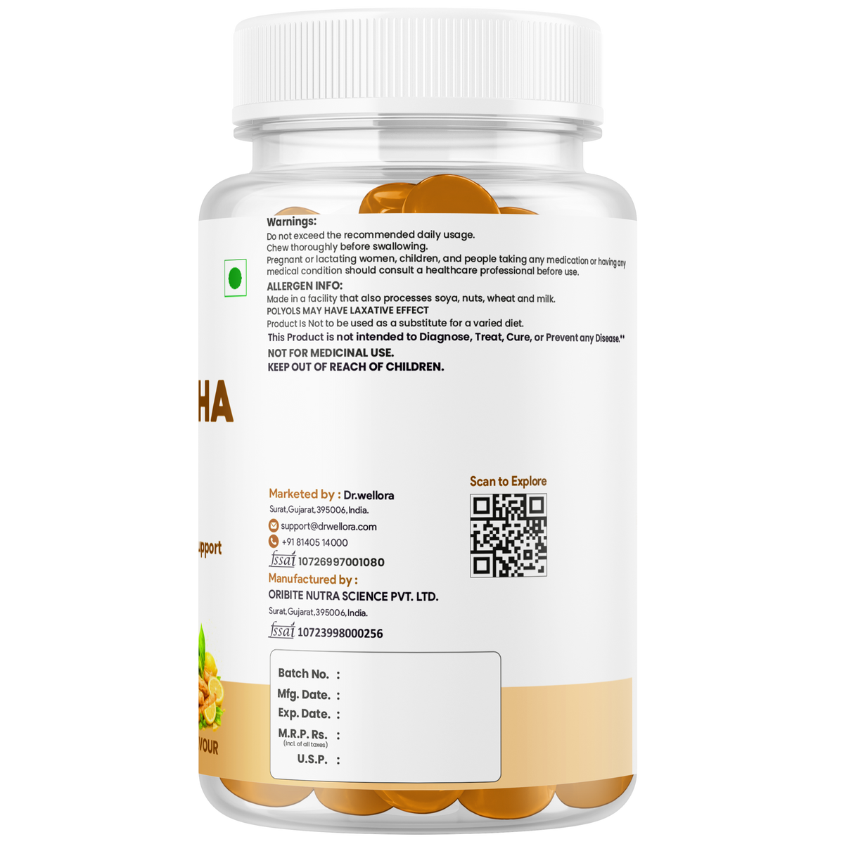 Ashwagandha Gummies with Vitamin D – Stress, Mood & Sleep Support