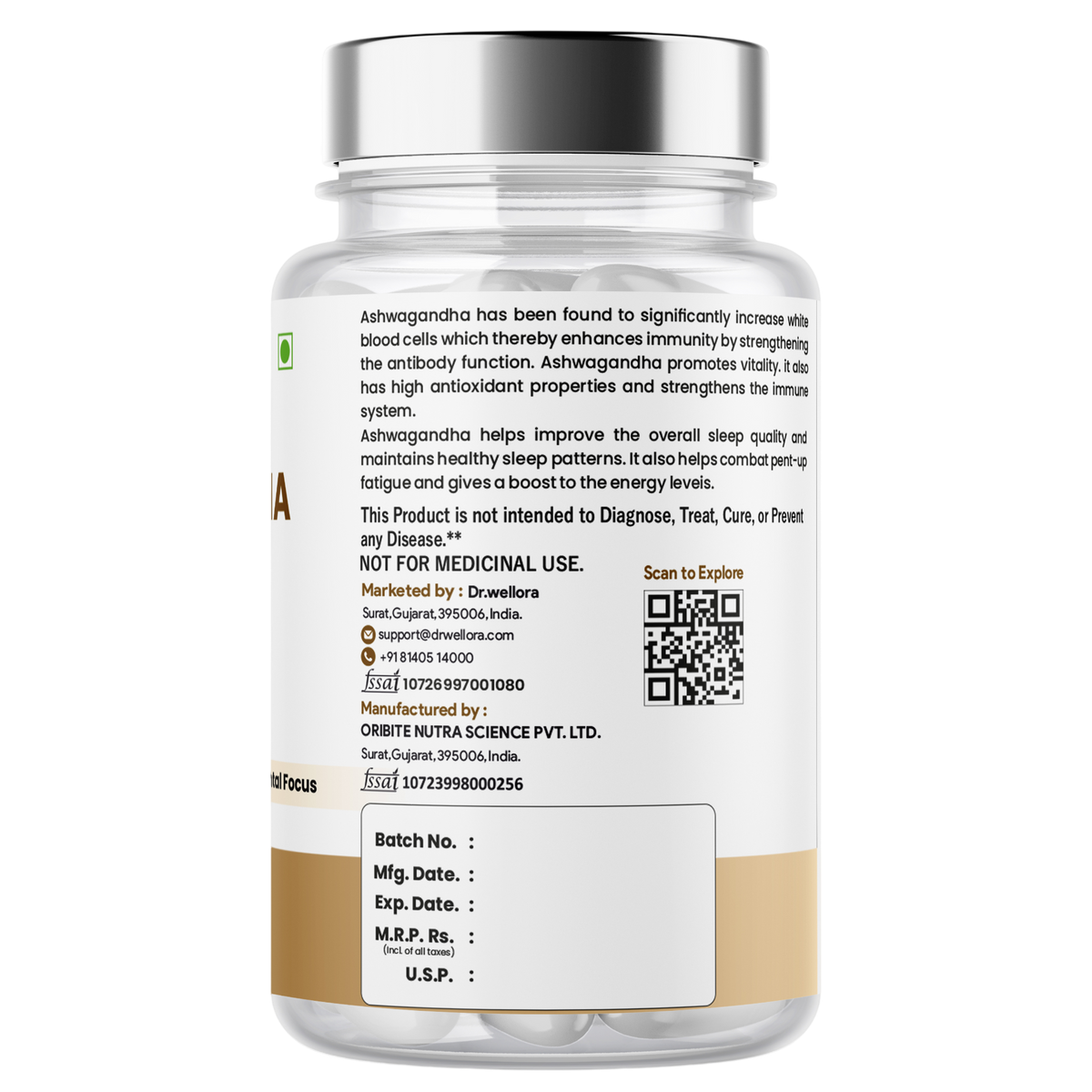 Ashwagandha Capsules 1000mg – Stress Management, Sleep & Daily Wellness Support