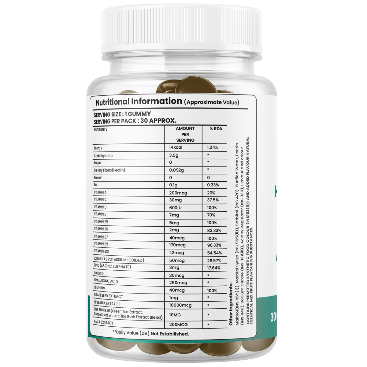 Biotin Gummies for Hair, Skin & Nails with Zinc & Hyaluronic Acid – Beauty Support