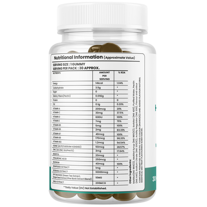 Biotin Gummies for Hair, Skin & Nails with Zinc & Hyaluronic Acid – Beauty Support