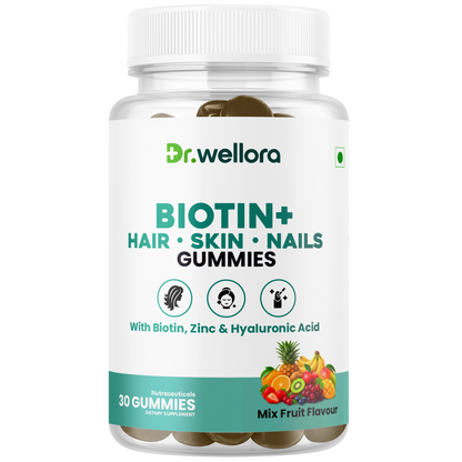 Biotin Gummies for Hair, Skin & Nails with Zinc & Hyaluronic Acid – Beauty Support