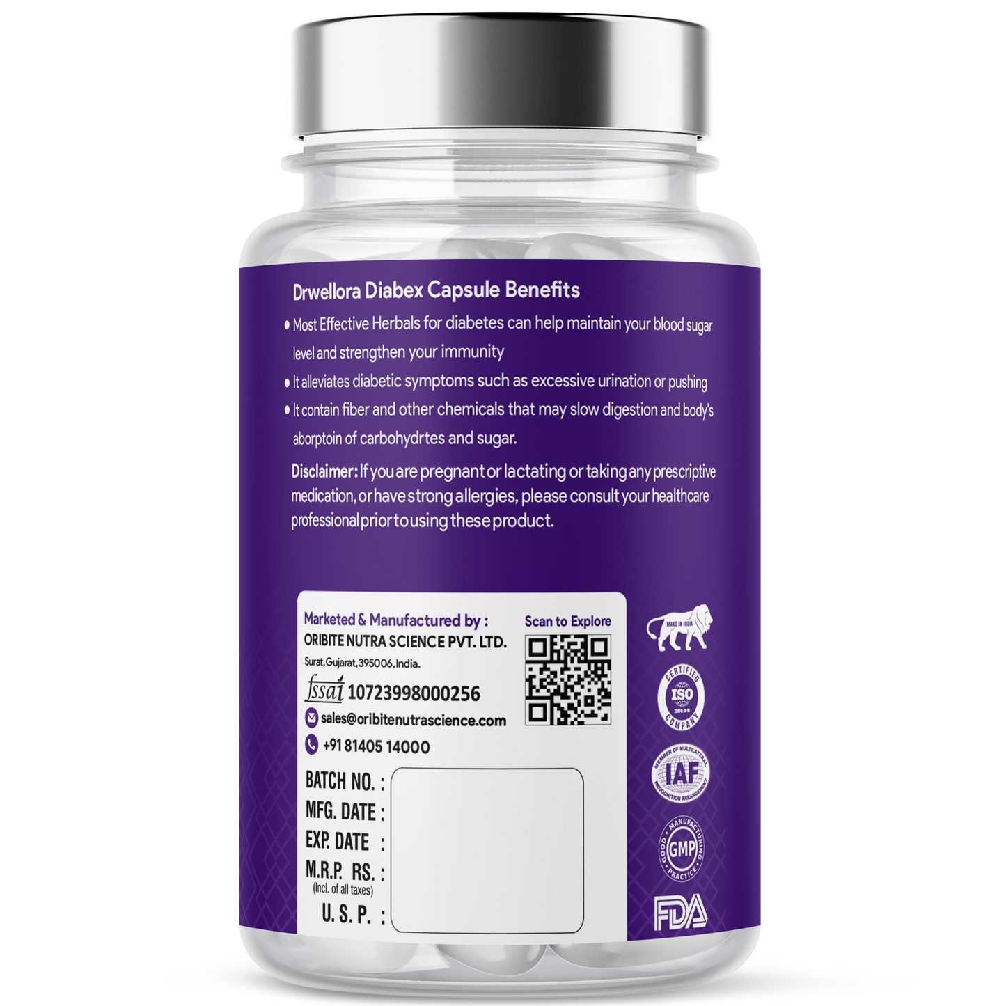 Diabex Capsules – Blood Sugar & Metabolism Support (60 Caps)