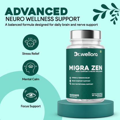 Migra Zen Capsules – Brain Health & Stress Relief (60 Caps)