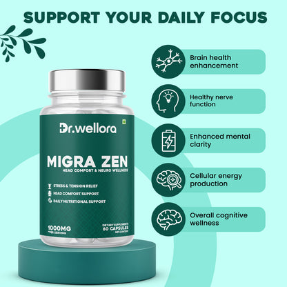 Migra Zen Capsules – Brain Health & Stress Relief (60 Caps)