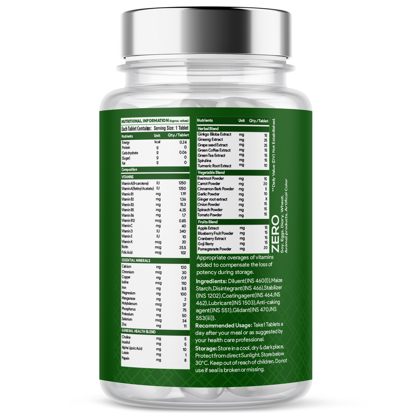 Multi-Vita Tablets – Energy & Immunity Support (60 Tabs)