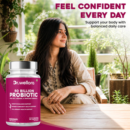 Women’s Probiotic 50 Billion – Vaginal & Gut Health (60 Caps)