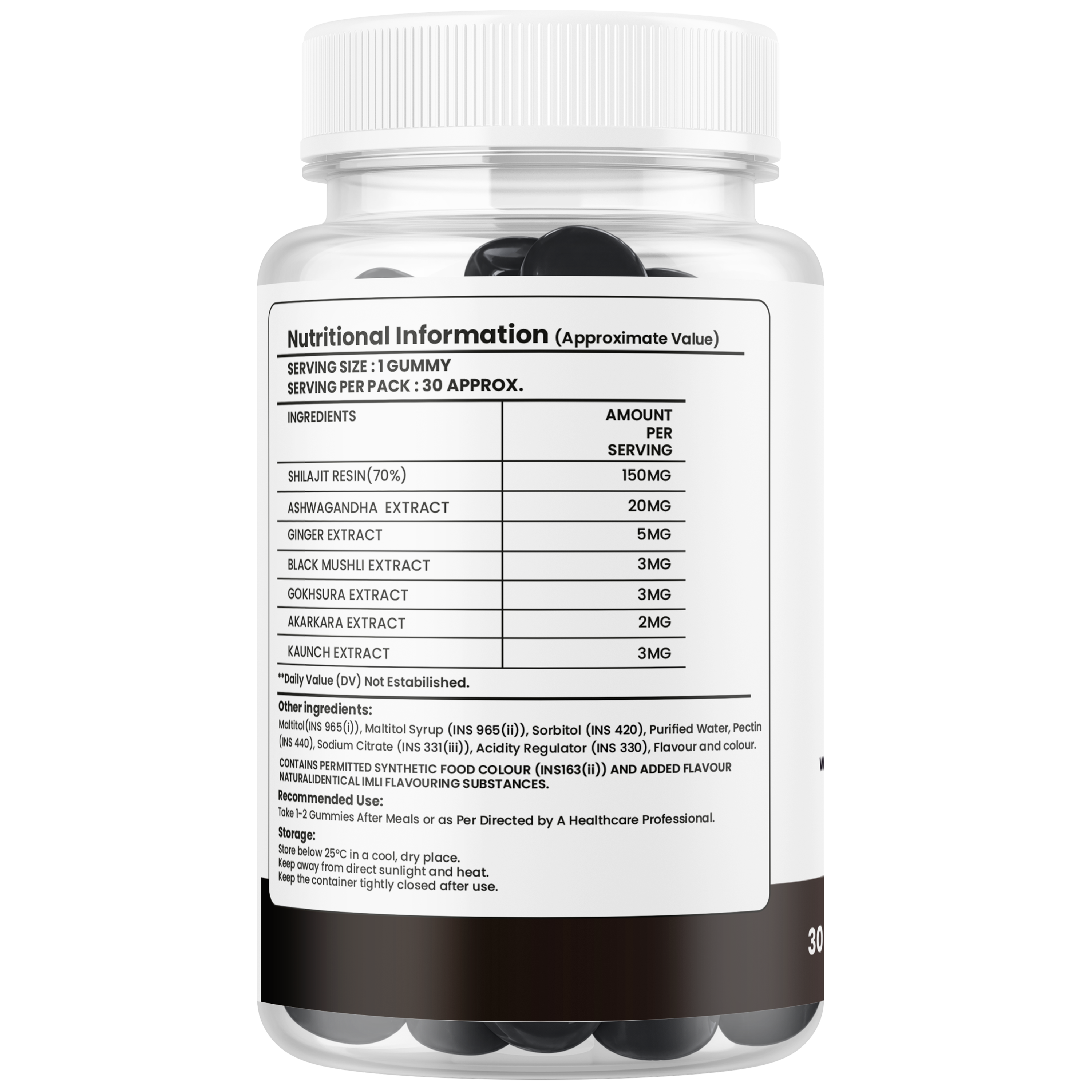 Shilajit Gummies with Ashwagandha & Botanical Extracts – Energy, Strength & Men’s Wellness Support