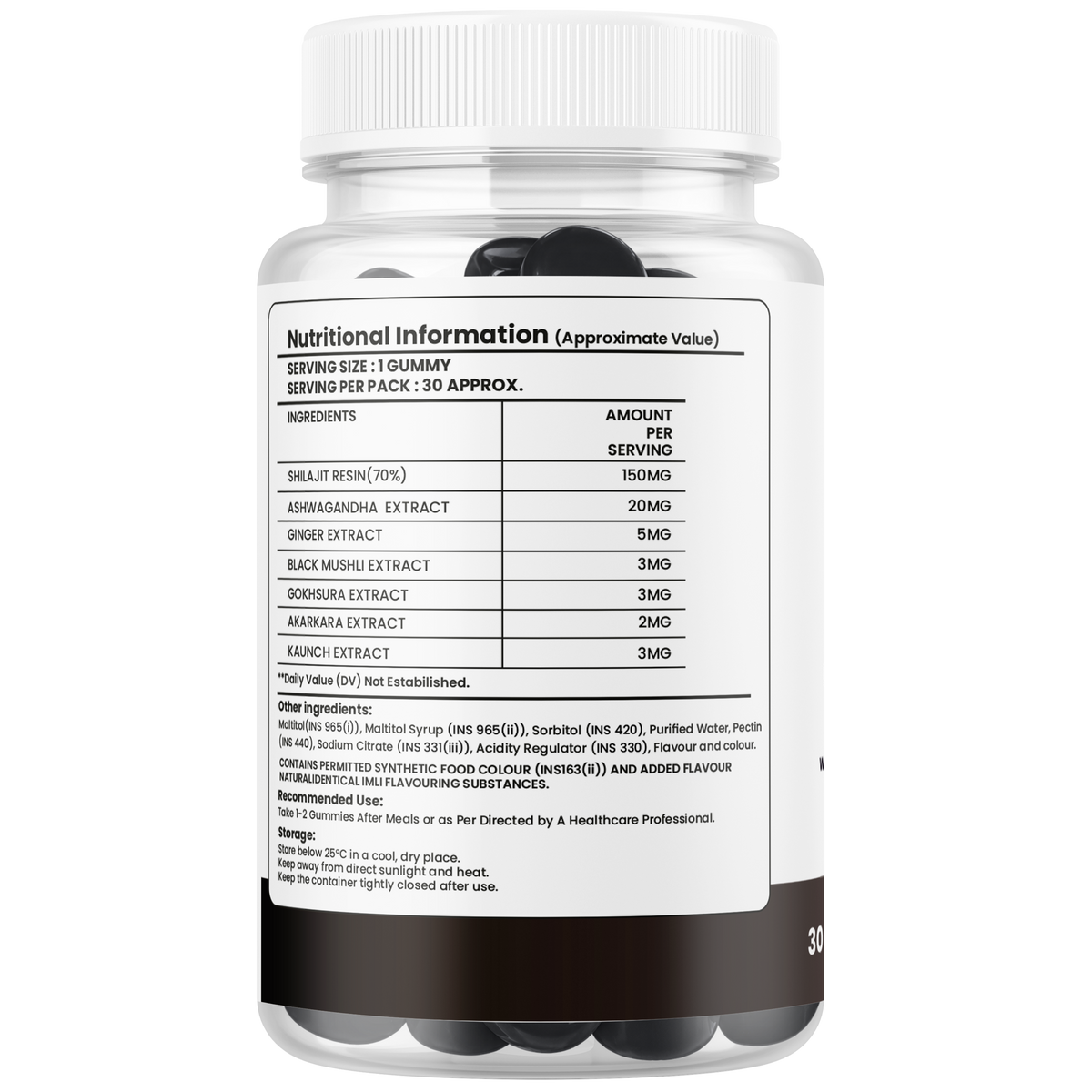 Shilajit Gummies with Ashwagandha & Botanical Extracts – Energy, Strength & Men’s Wellness Support