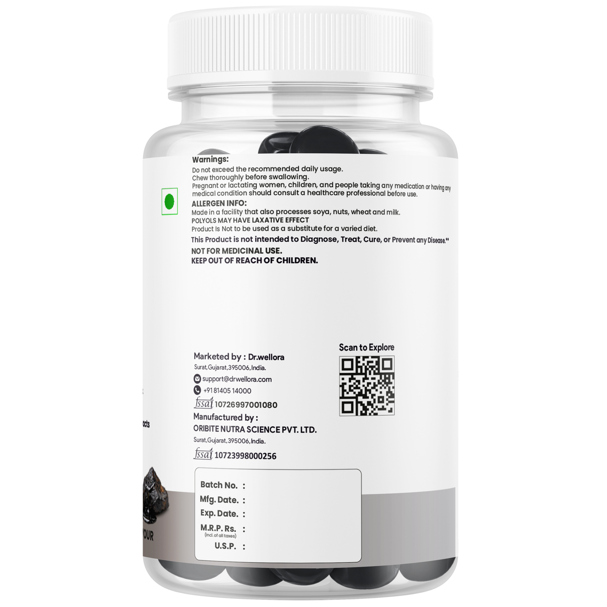 Shilajit Gummies with Ashwagandha & Botanical Extracts – Energy, Strength & Men’s Wellness Support
