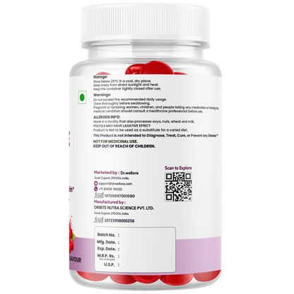 Skin Care Gummies with Glutathione, Vitamin C & Hyaluronic Acid – Hydration & Healthy-Looking Skin Support