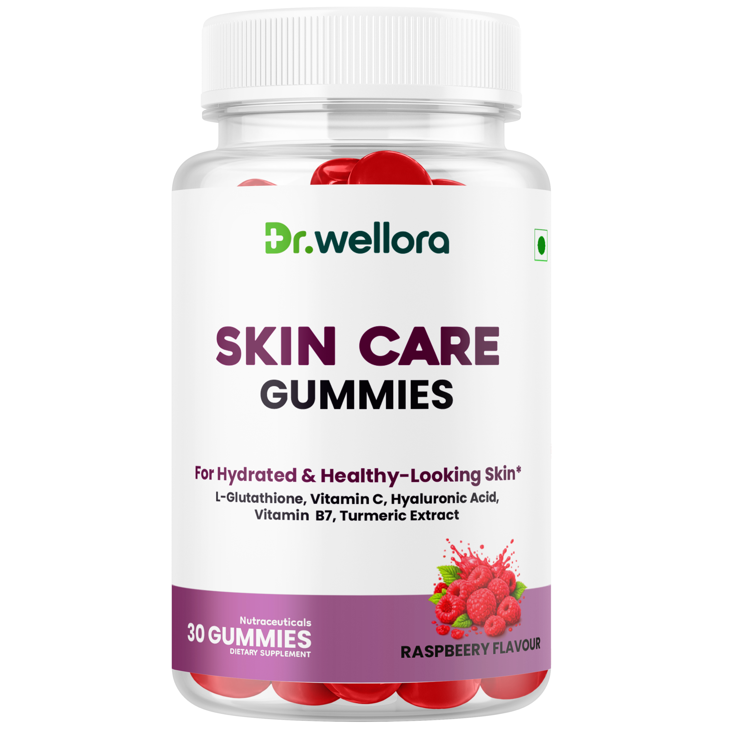Skin Care Gummies with Glutathione, Vitamin C & Hyaluronic Acid – Hydration & Healthy-Looking Skin Support