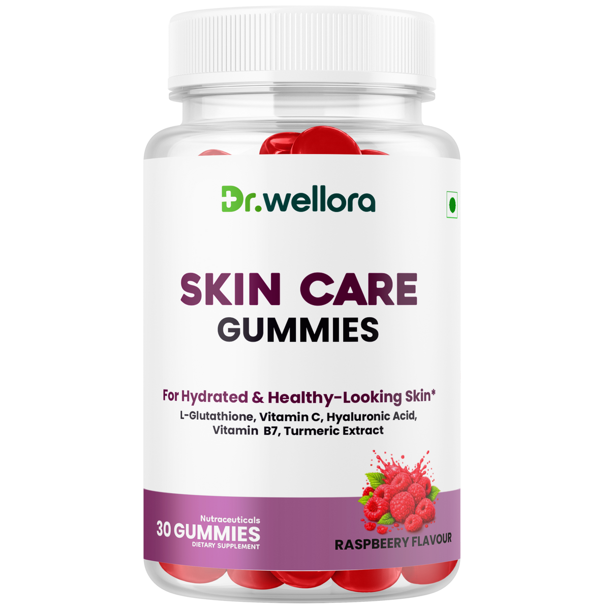 Skin Care Gummies with Glutathione, Vitamin C & Hyaluronic Acid – Hydration & Healthy-Looking Skin Support