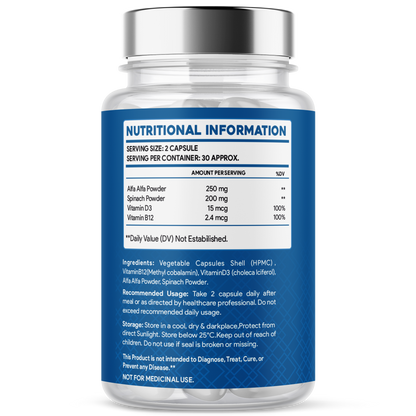 Vita B12 + D3 Capsules – Energy & Bone Support (60 Caps)